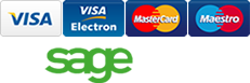 Credit/Debit card & Sage Pay logos